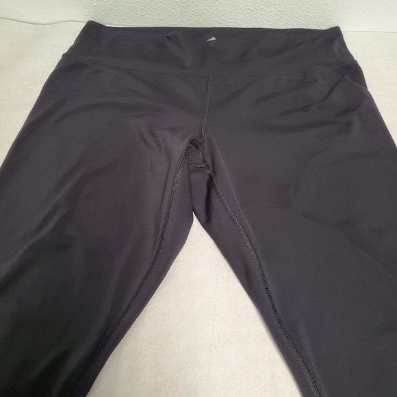 Adidas Leggings womens Size XL Cropped Black athletic athleisure - Picture 2 of 11